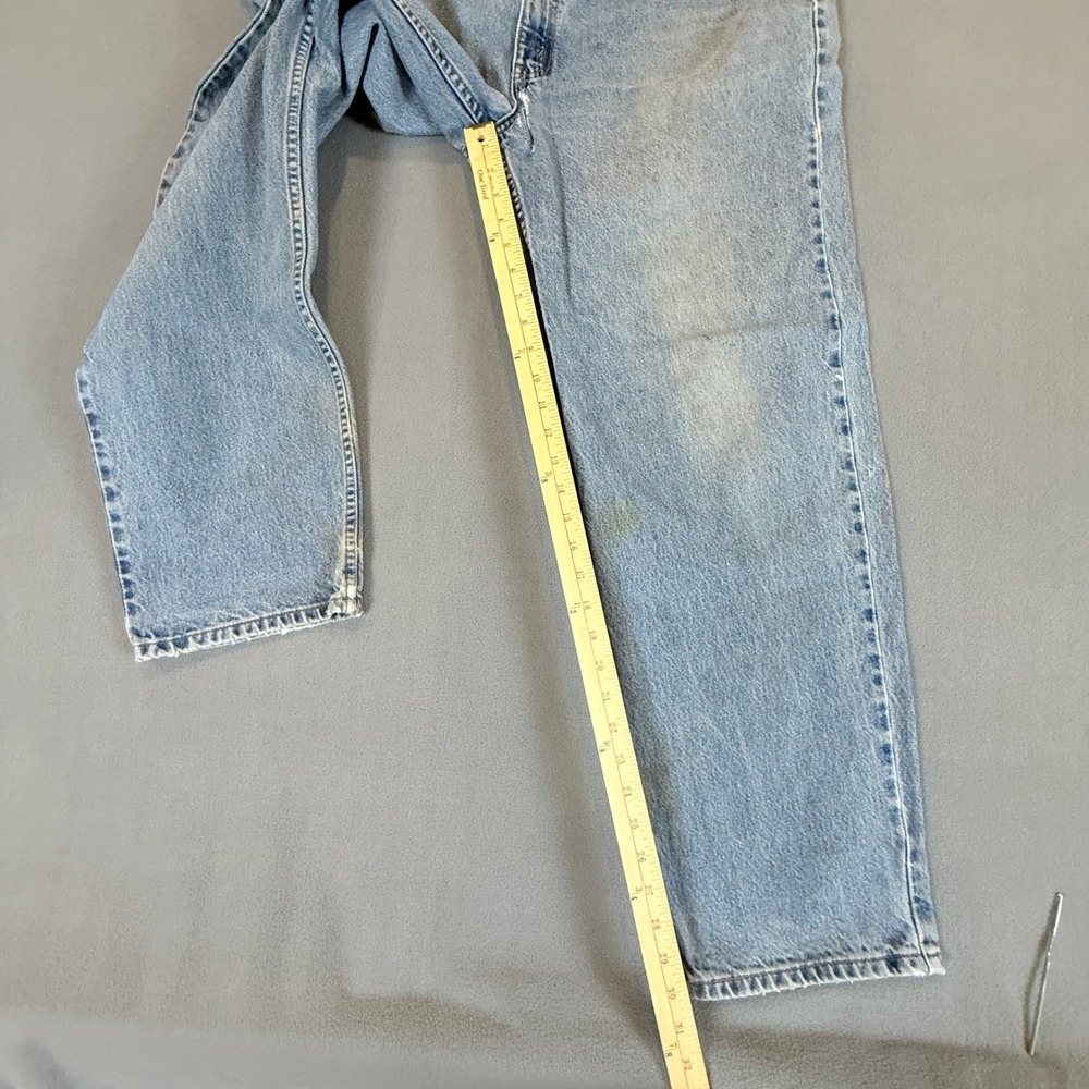 Levi's Relaxed Straight Leg Jeans Mens 40x32 Light Wash Distressed 550 Thrashed - Picture 7 of 16